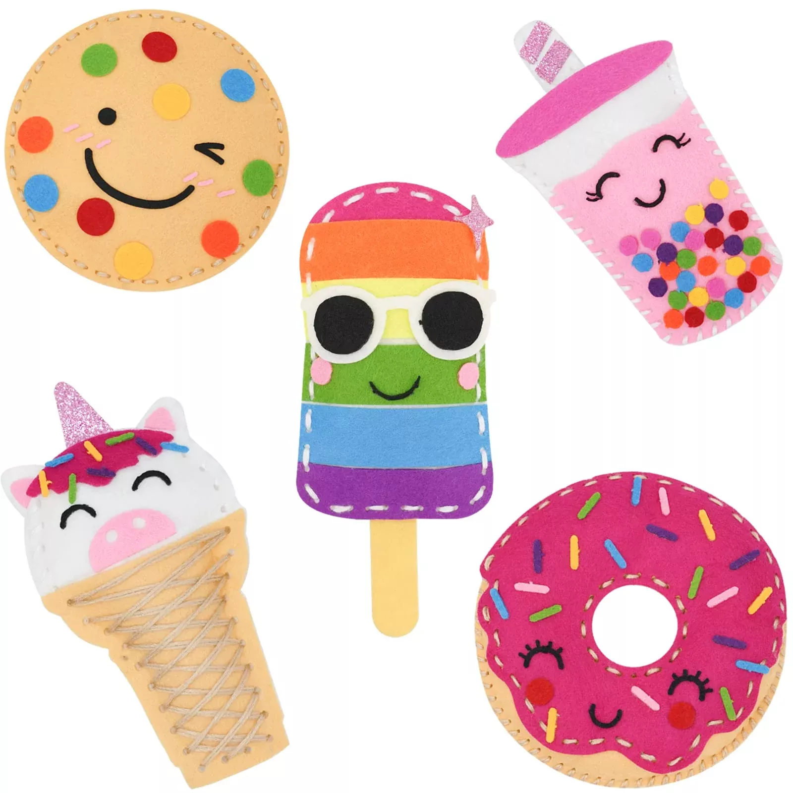 Cymbana Kids Sewing Craft Kit - 5 Projects - Sweets - Small