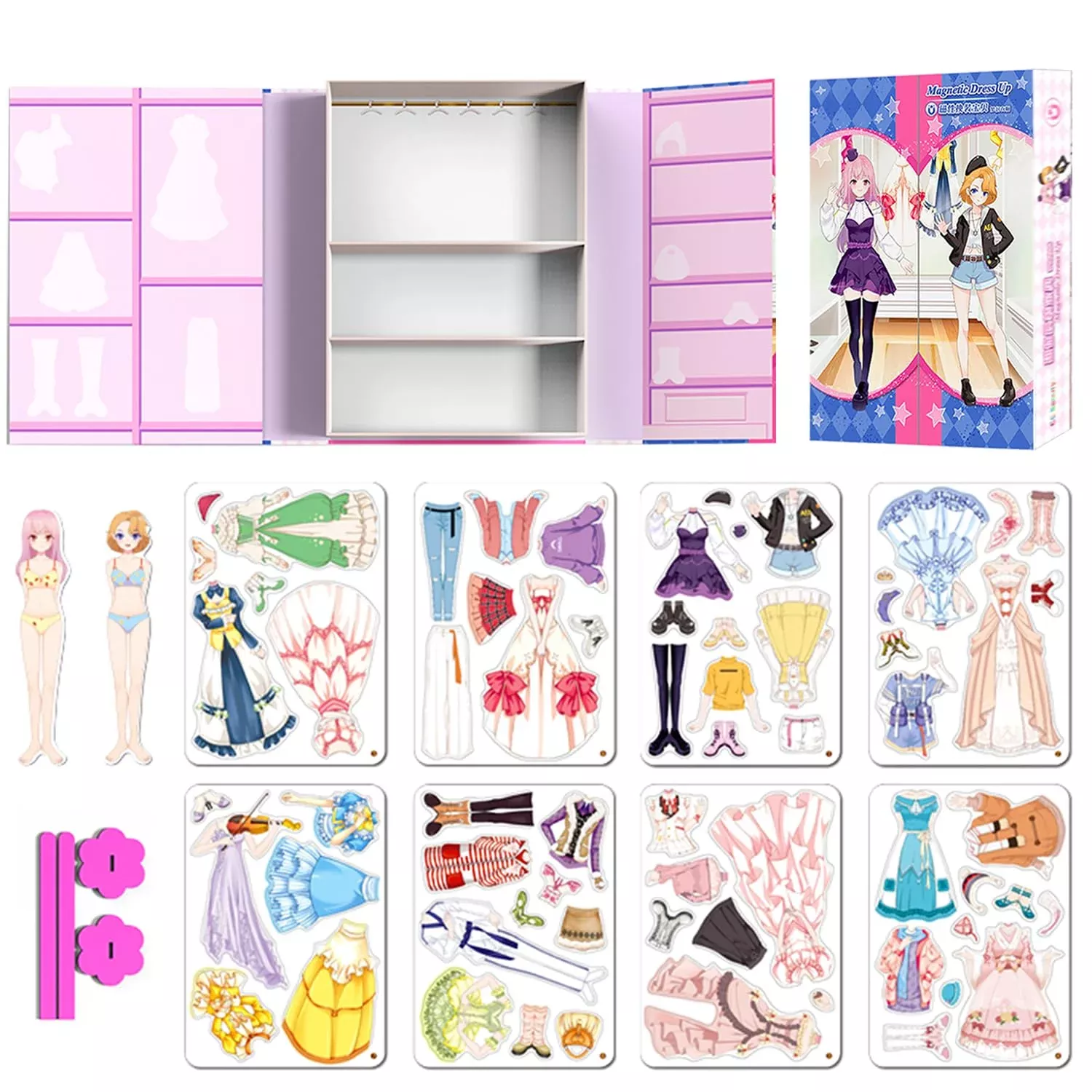 Daniel Axel Magnetic Dress Up Doll Playset - Medium, A Set