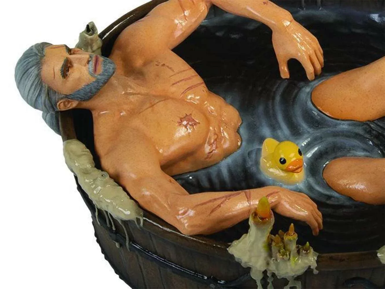 Dark Horse Deluxe Geralt in Bath Statuette, Polyresin, Brown, Model AU