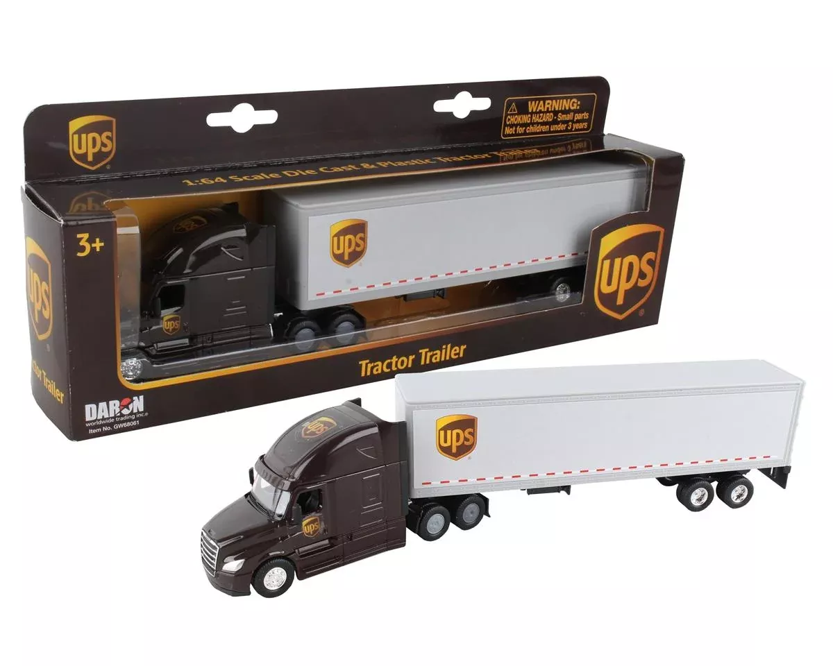 DARON GW68061 1/64 UPS Die Cast Tractor Trailer