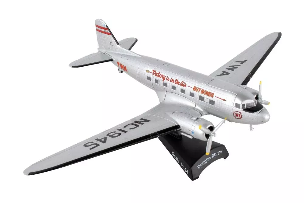 Daron PS5559-4 Postage Stamp 1/144 Douglas DC-3 TWA