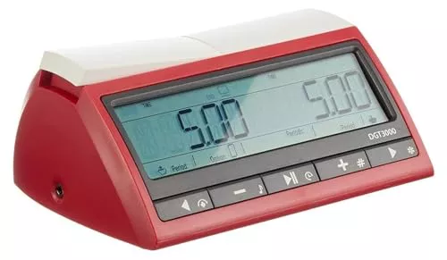 DGT Chess Timer DGT3000 Red 155x115x65mm with 25