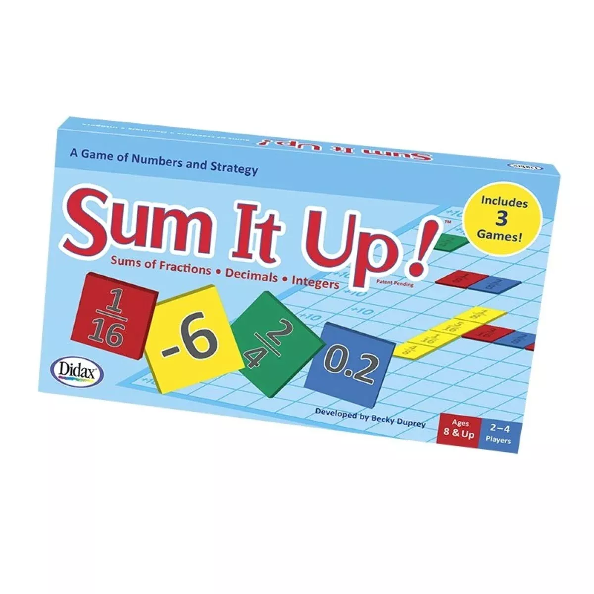 Didax Numbers and Strategy Game for Grades 3-7, Multi, 3 Players
