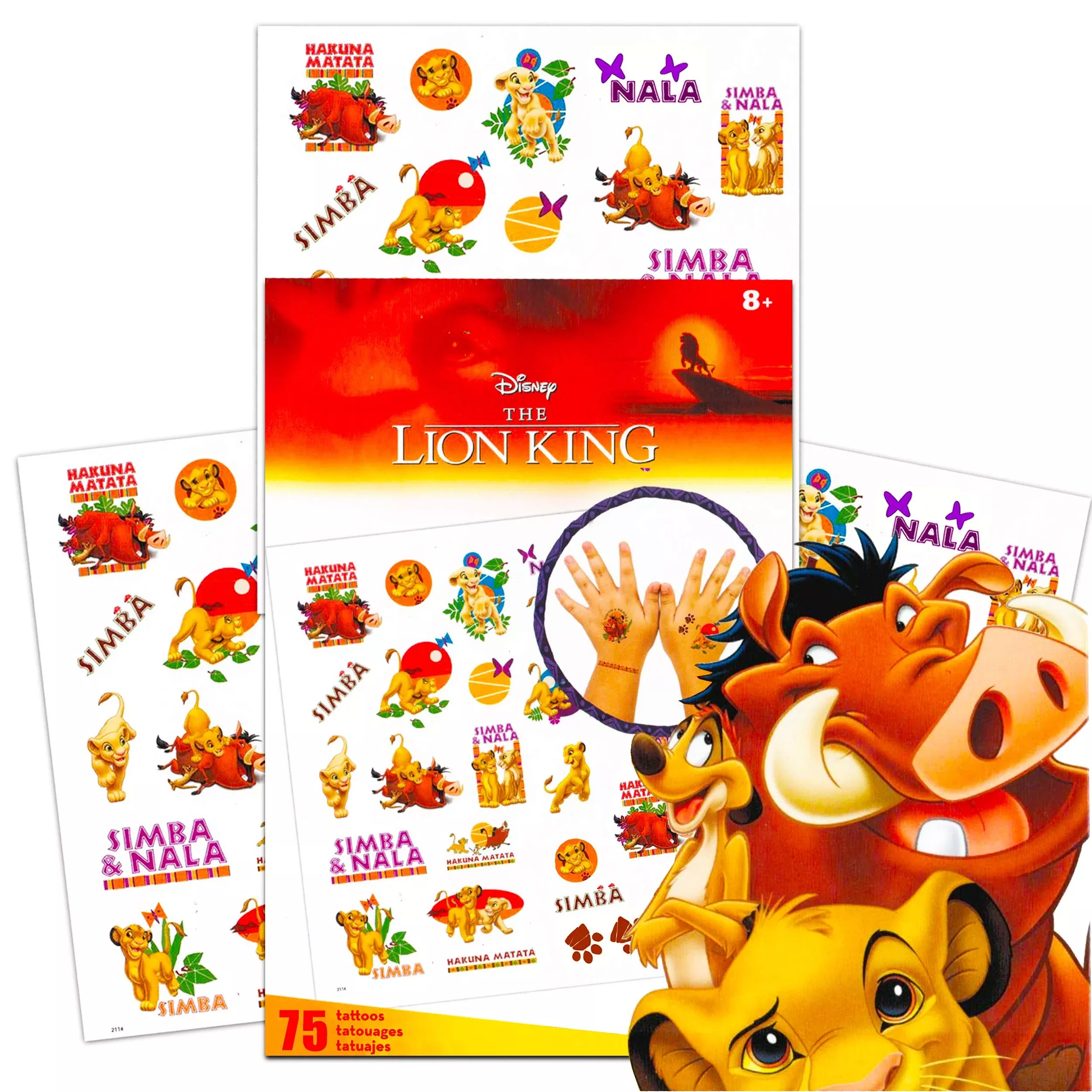 Disney Lion King Tattoos Party Favors Pack ~ Bundle Includes 75 Lion K