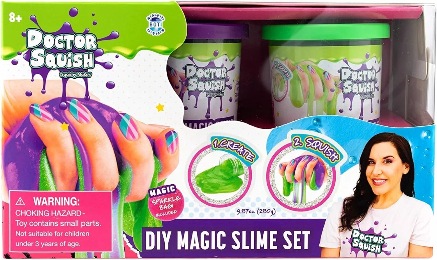 Doctor Squish Diy Magic Slime Set - Green And Purple - 1 Ct (Pack Of 1