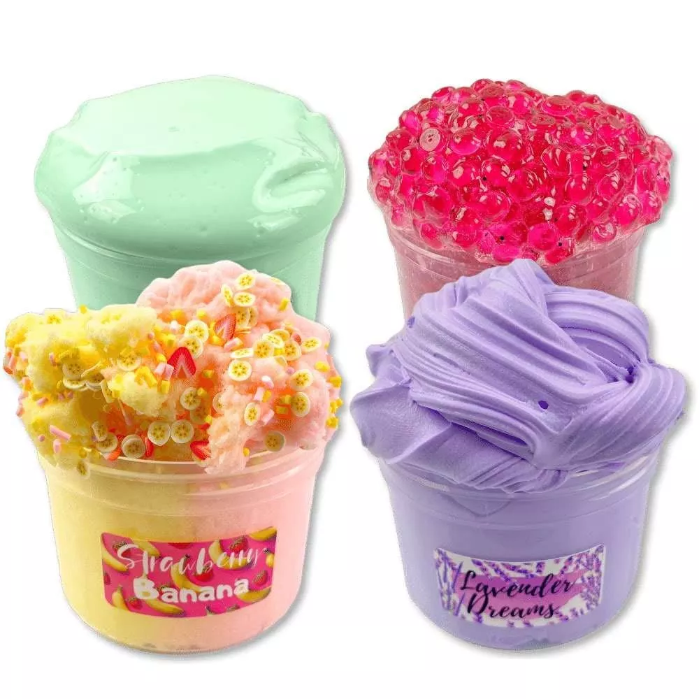 Dope Slimes - Cloud Butter Fishbowl Slime Multi Pack! (4 X 5Oz) - Hand