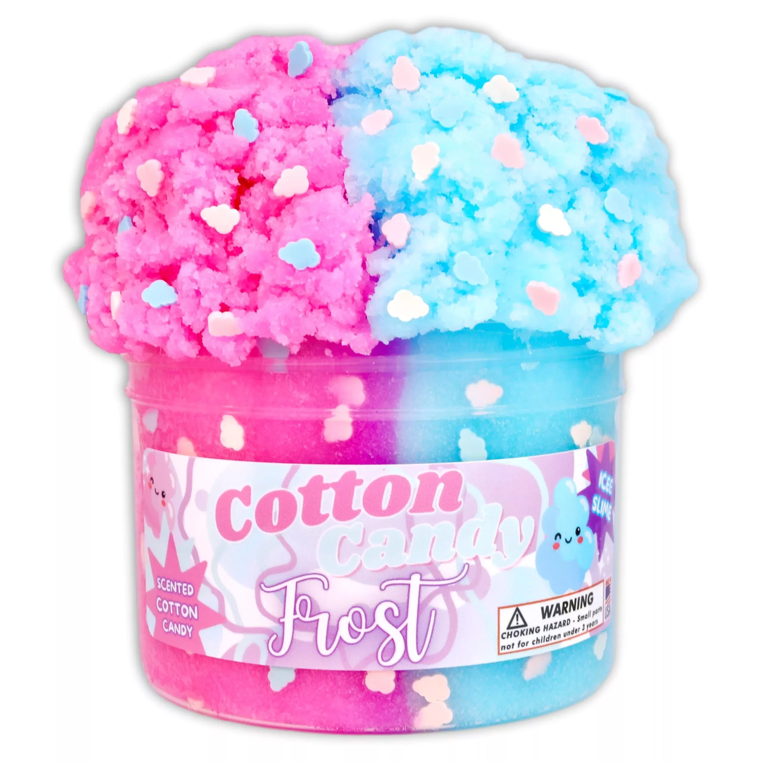 Dope Slimes Cotton Candy Frost Icee Slime 8oz Blue Pink