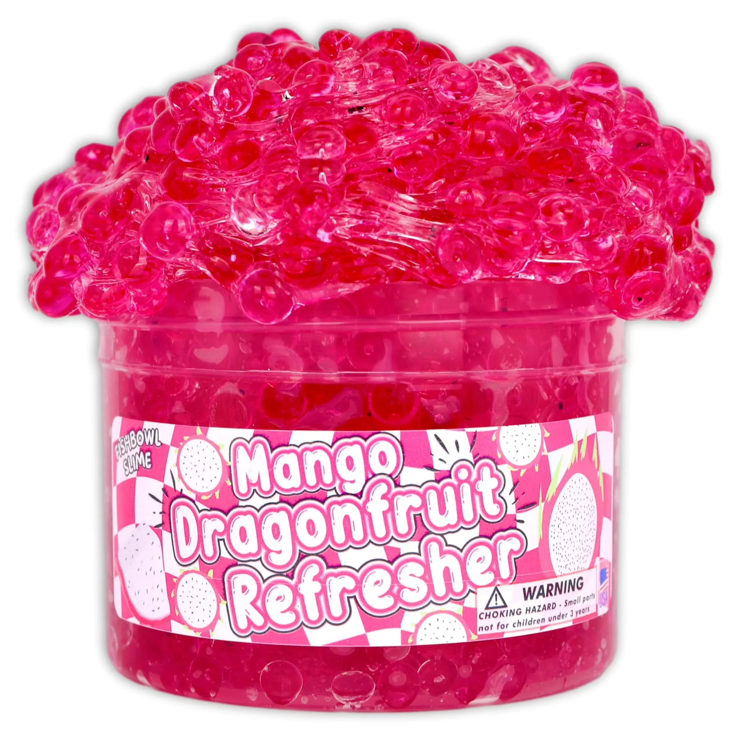 Dope Slimes Fishbowl Bead Slime 8oz Pink Handmade USA