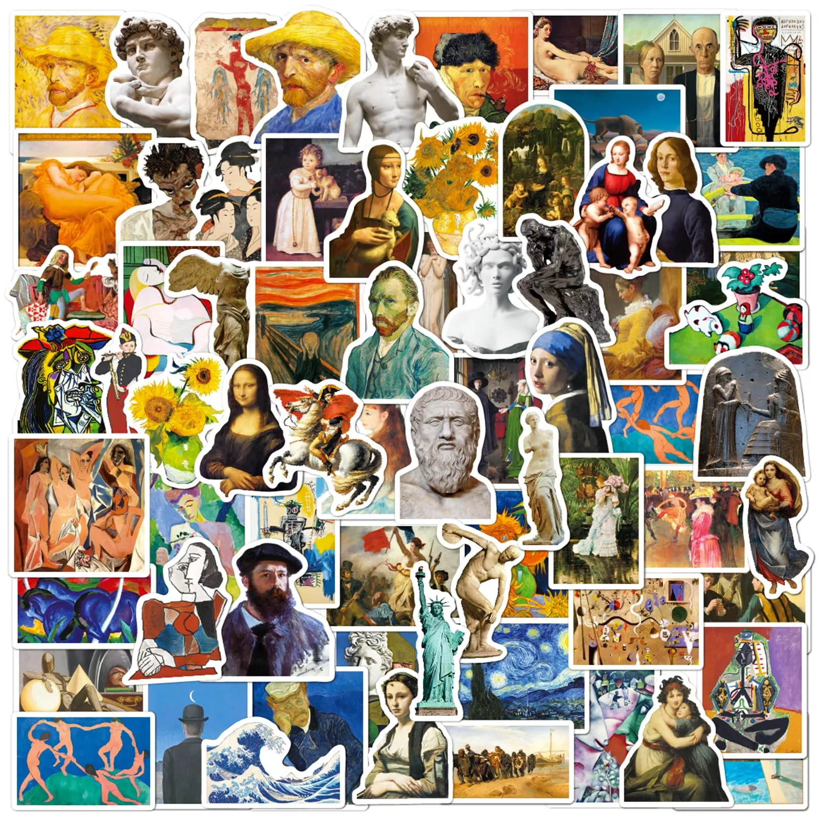 DothRayan Art Painting Stickers for Hydroflask, Vinyl, 100 PCS,