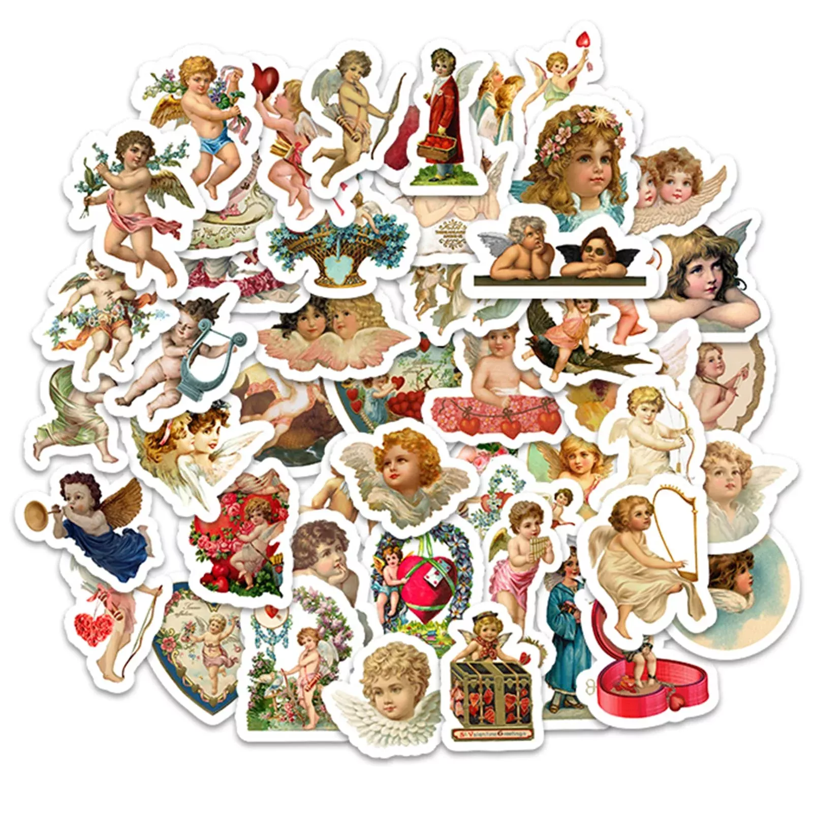 DothRayan Vinyl Stickers Pack for Laptops, 50 Pcs, Cupids