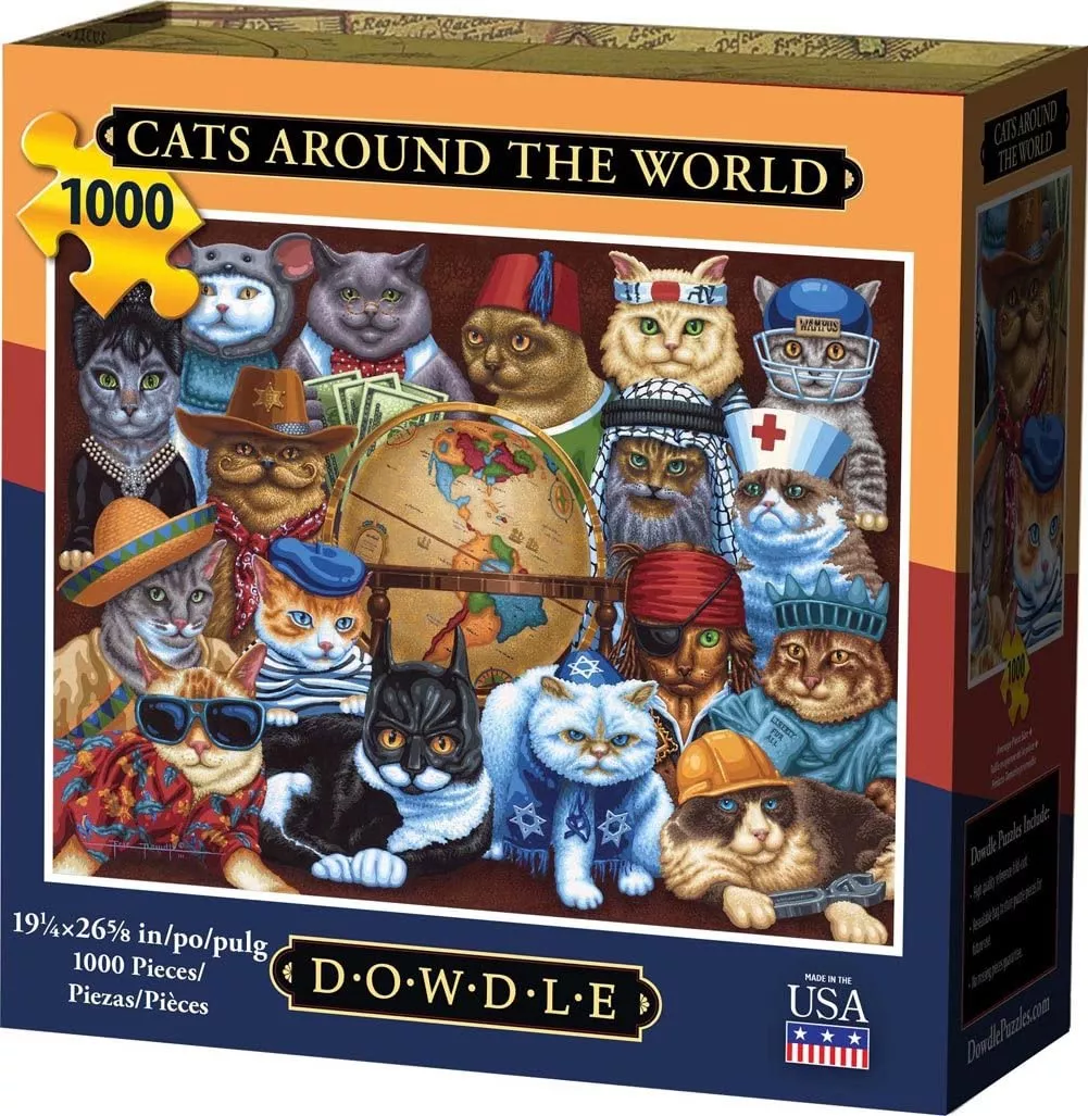 Dowdle Folk Art 1000 Piece Puzzle - High Quality Cardboard Puzzle