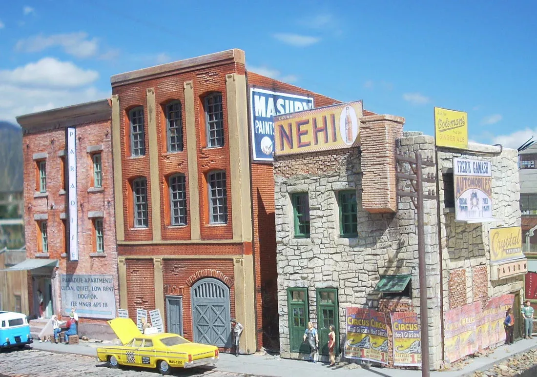 Downtown Deco 1026 HO Scale Skid Row Part 1 Cast Hydrocal Building Kit