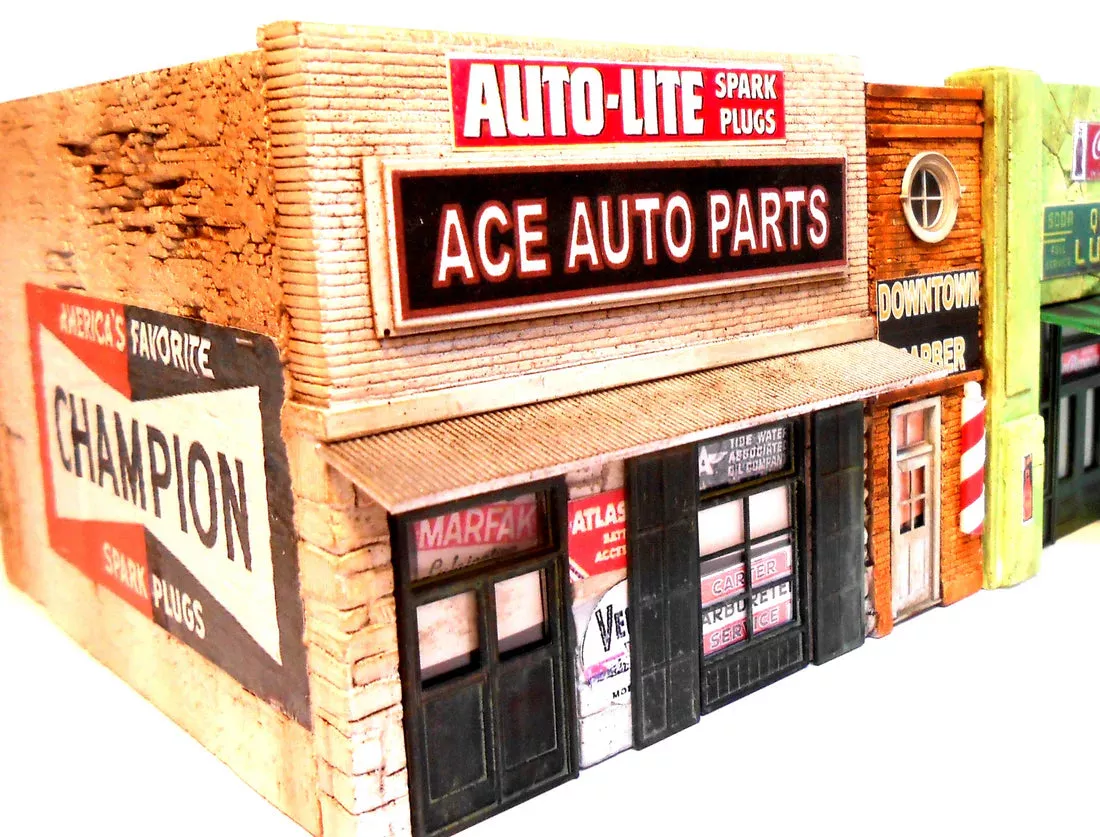 Downtown Deco 1062 HO Scale Classic American Block Cast Hydrocal Building Kit