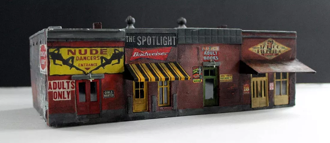 Downtown Deco 1074 HO Scale Bad To The Bone Block Cast Hydrocal Building Kit