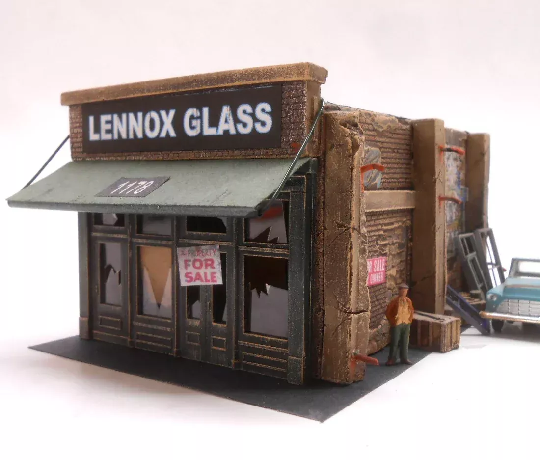 Downtown Deco 1083 HO Scale Lennox Glass Cast Hydrocal Building Kit