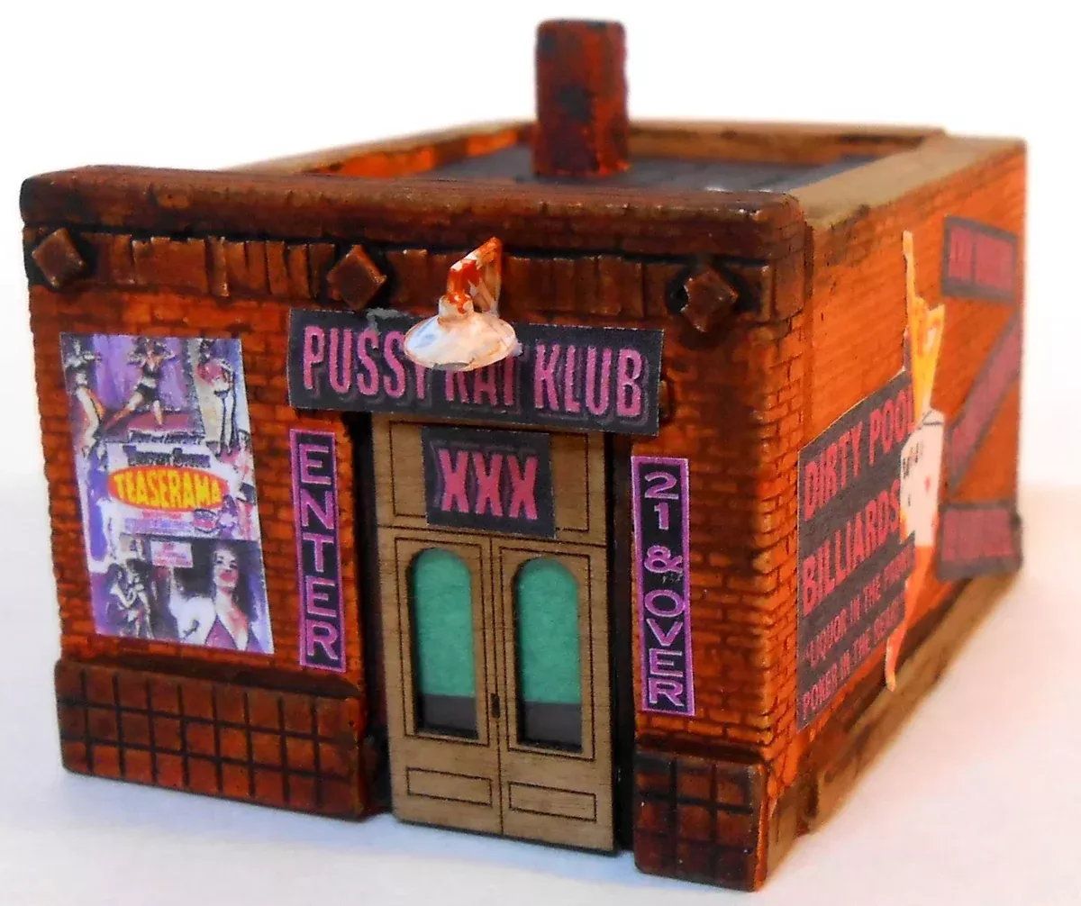 Downtown Deco 2020 N Scale Pussy Kat Klub Cast Hydrocal Building Kit