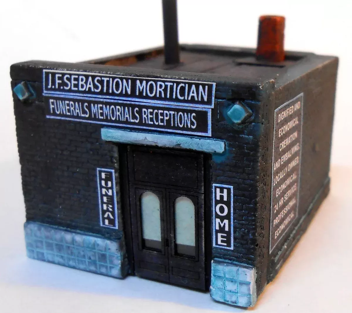 Downtown Deco 2021 N Scale Morticians Cast Hydrocal Building Kit