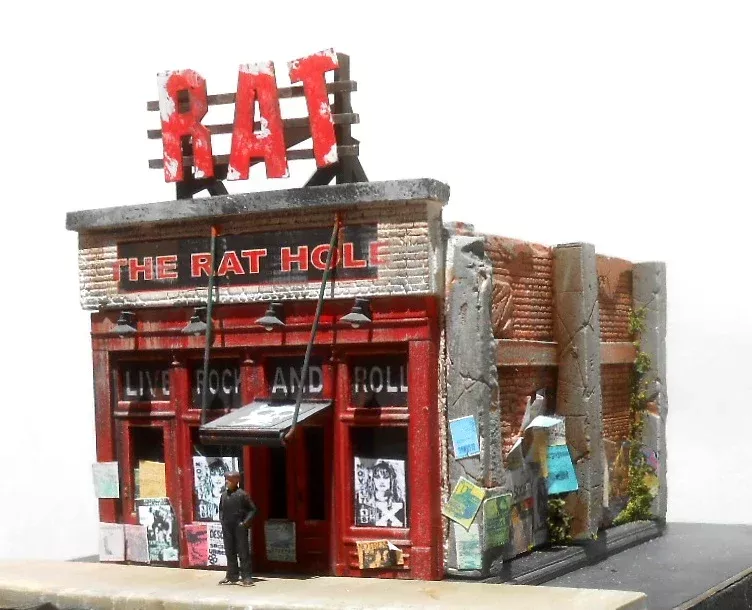 Downtown Deco 2030 N Scale Rat Hole Cast Hydrocal Building Kit