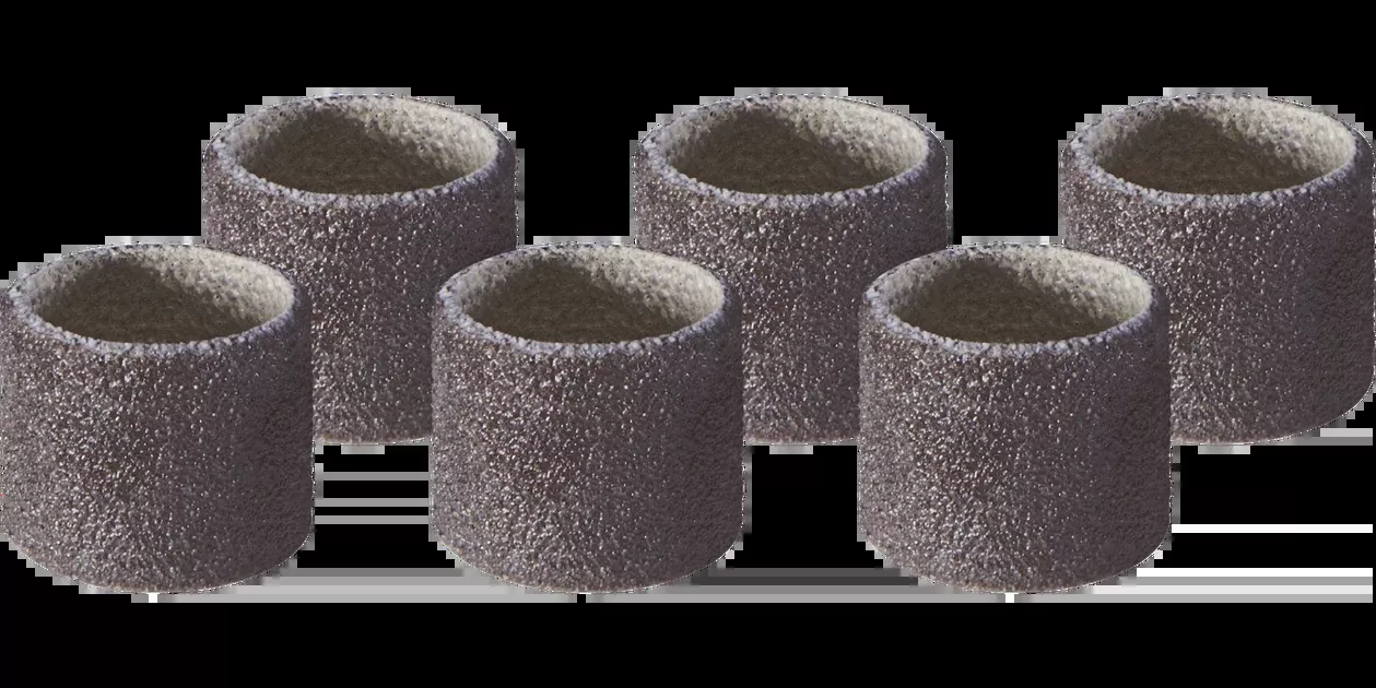 Dremel 432 1/2" 120 Grit Fine Sanding Drum Band (6 Pack)