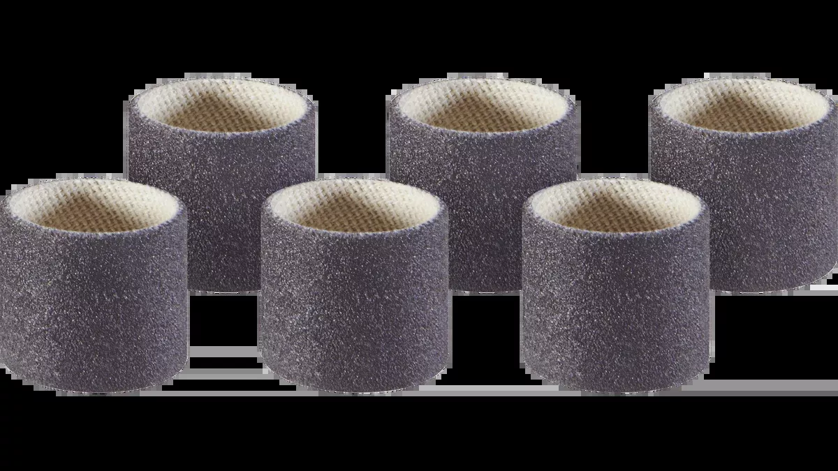 Dremel 445 1/2" 240 Grit Very Fine Sanding Drum Band (6 Pack)