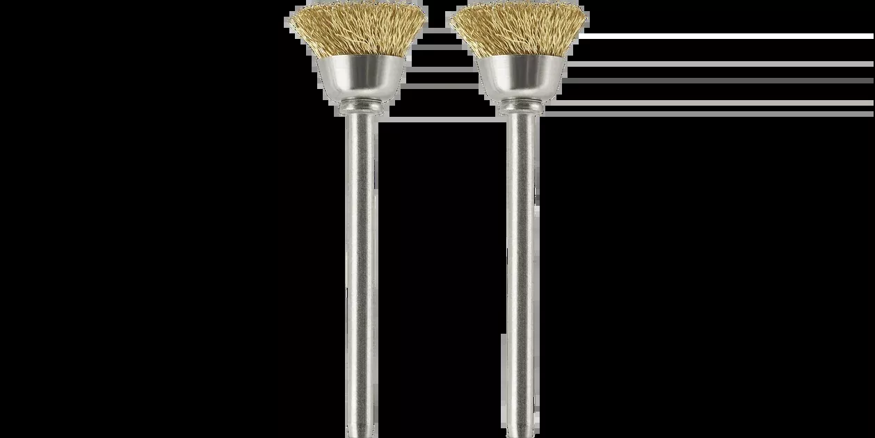 Dremel 536-02 1/2" Brass Clean/Polish Brushes 2 Pack