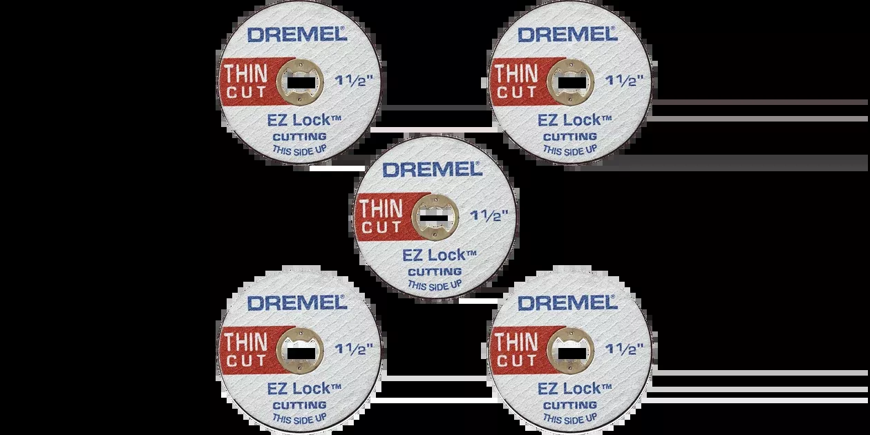 Dremel EZ409 EZ Lock 1-1/2" Thin Cut Cut Off Wheel (5 Pack)