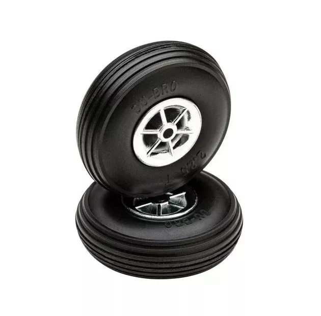 Du-Bro 200TC 2” Treaded Chrome Wheel for Scale Aircraft (2 Pack)