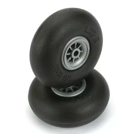 Du-Bro 225R 2-1/4” Smooth Surface Wheel for Scale Aircraft (2 Pack)