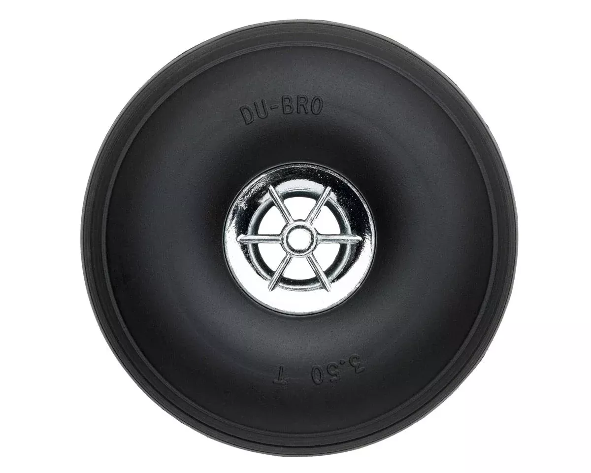 Du-Bro 350TC 3.5” Treaded Chrome Wheel for Large Scale Aircraft