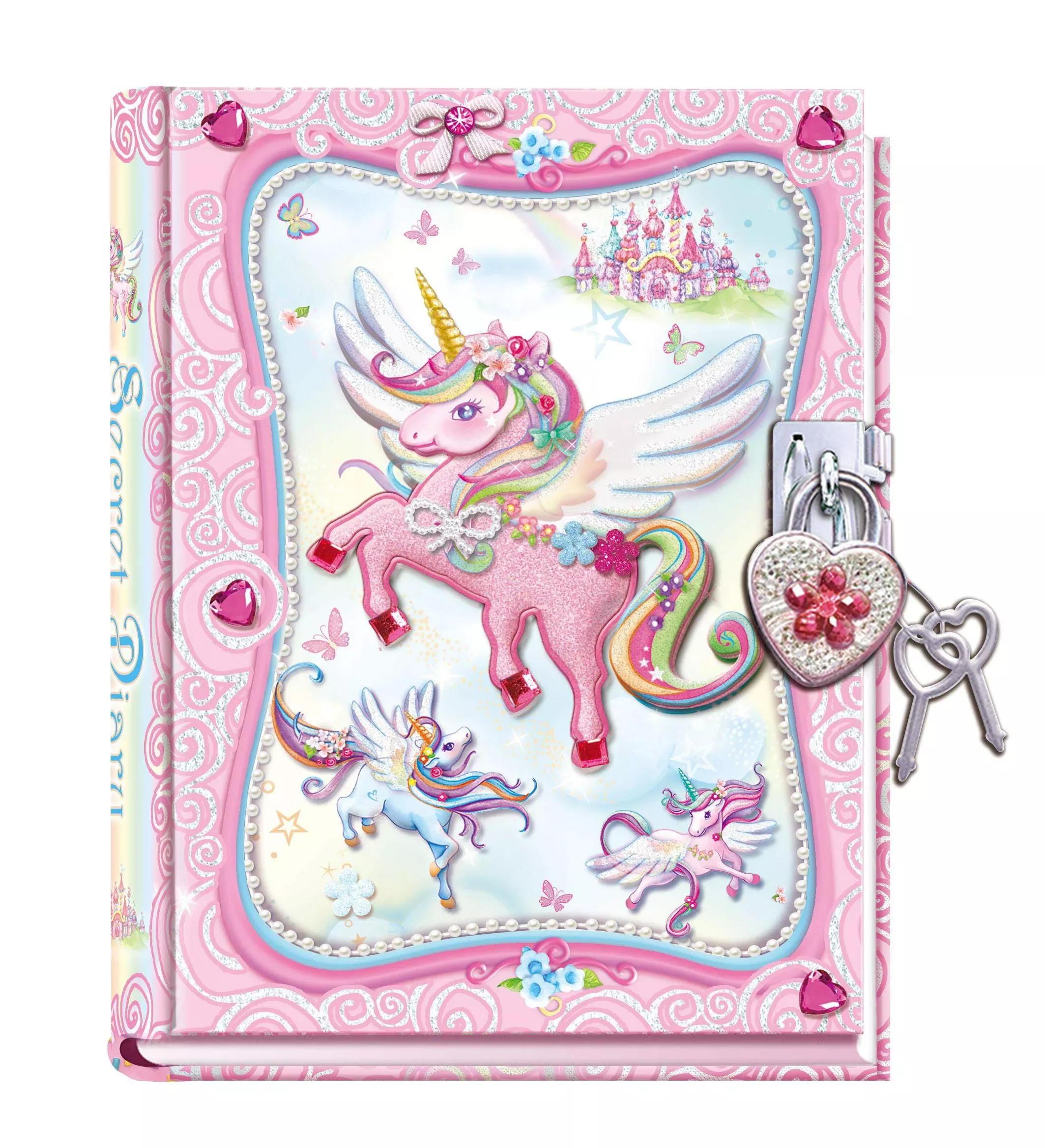 DUDUBUY Magic Unicorn Diary for Kids - 300 Pages Lined Journal, 5.25"x