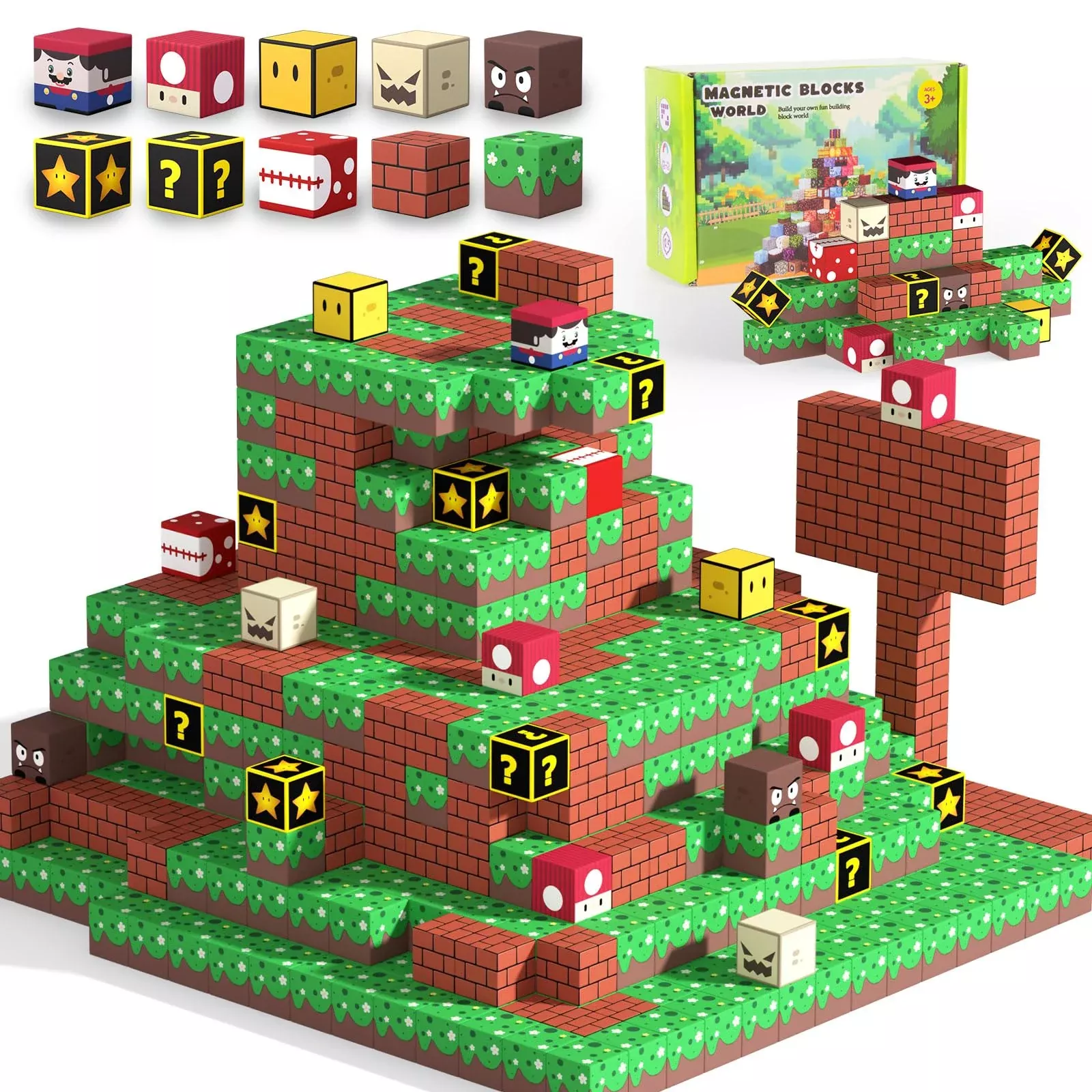 Dufvrpe Minecraft Magnetic Blocks - 48Pcs The Plumber Is Out - 1'' Cre