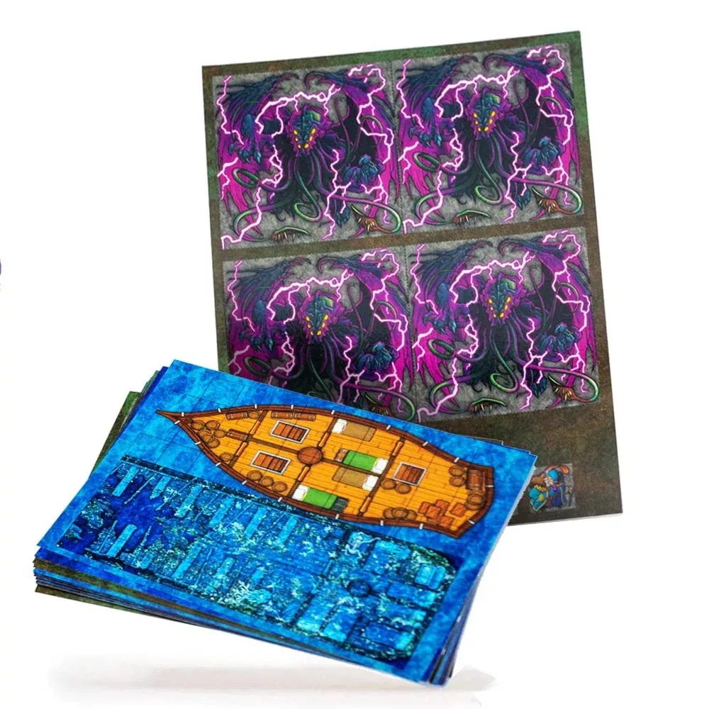 Dungeon Craft: Brine Break Pack 2D Terrain Set Ttrpg