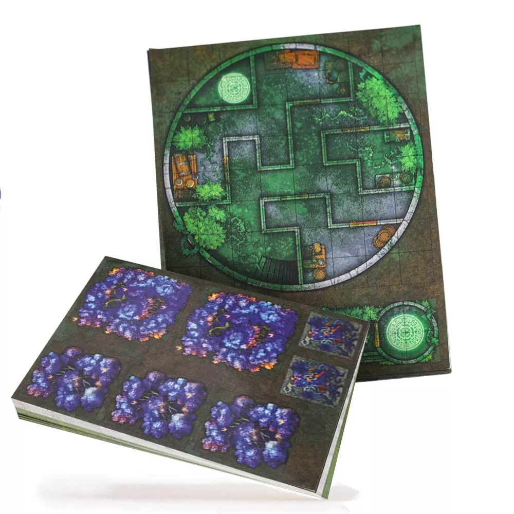 DUNGEON CRAFT Fey Forest 2D Terrain Set - Multicolor Cardstock for TTR