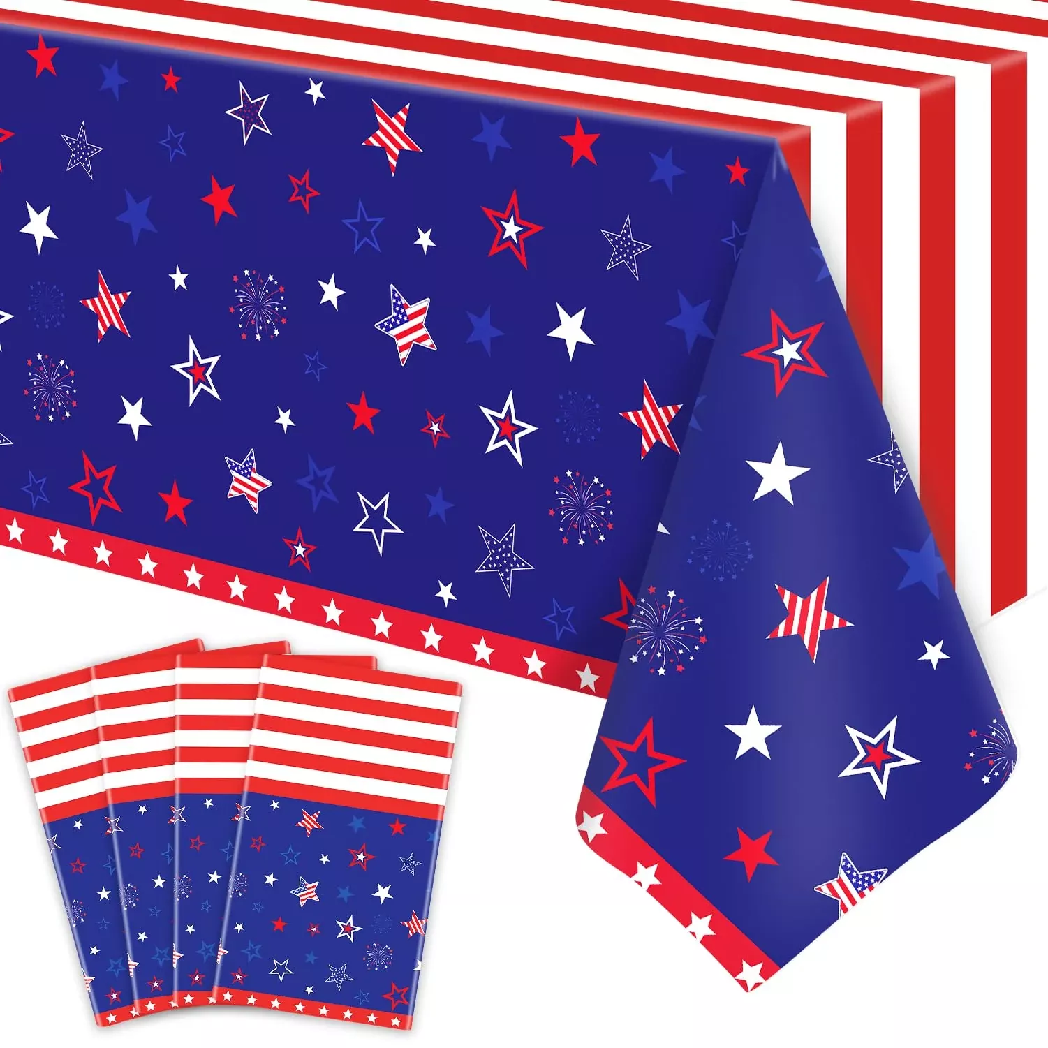 Dvaorc Patriotic Table Covers for 4th of July, 51x86 in