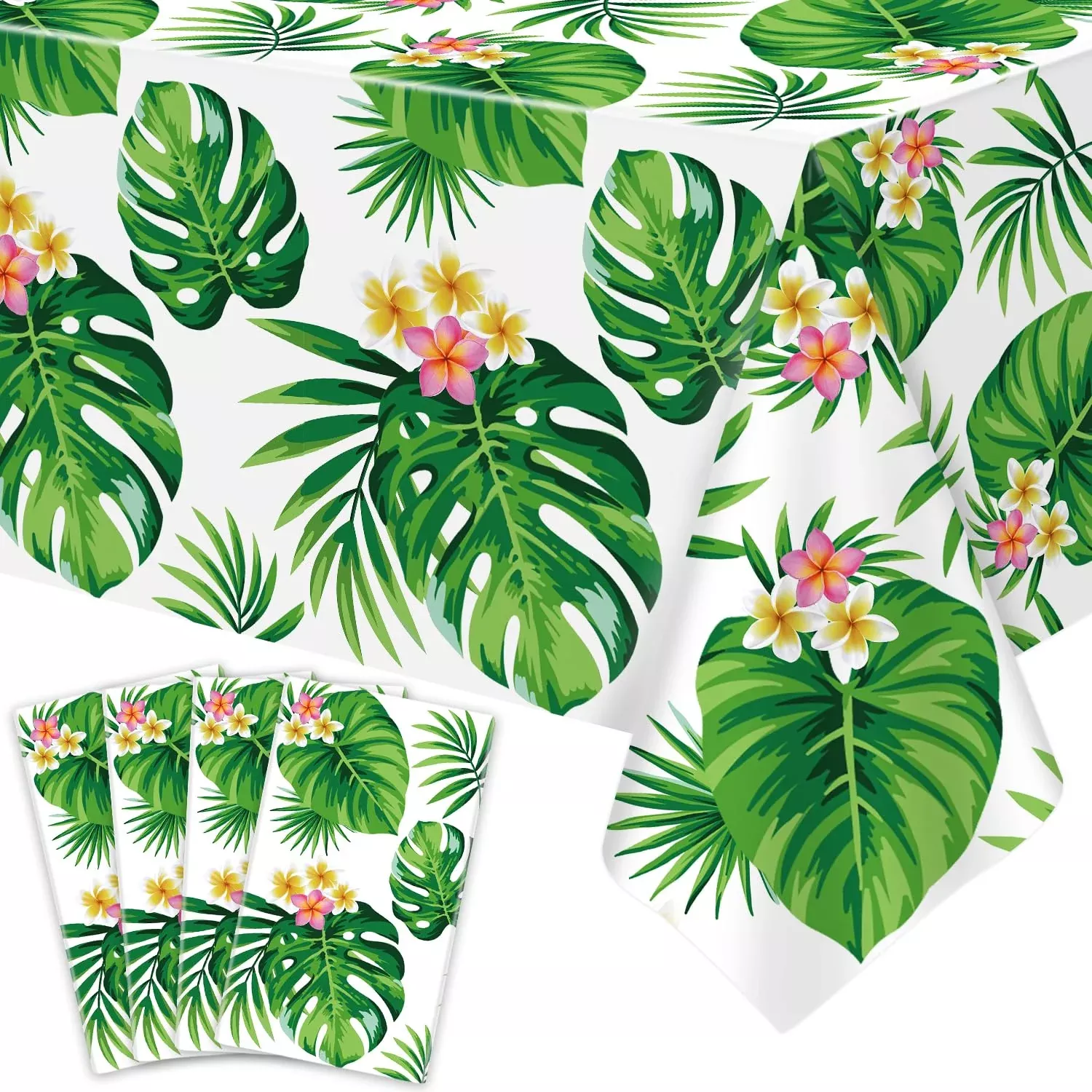 Dvaorc Tropical Plant Tablecloths for Parties, 51x86 in, 4