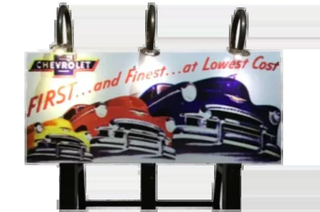 Dwarvin DVBB106-FP HO Scale Unassembled Fiber-Lit Chevrolet Billboard
