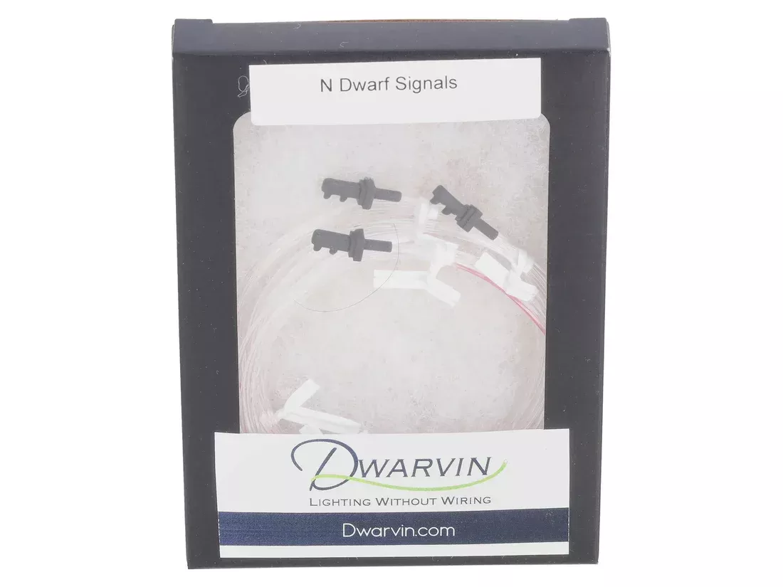 Dwarvin DVFLBS201-3 N Scale Fiber-Lit 2-Color Dwarf Signals (3 Pack)