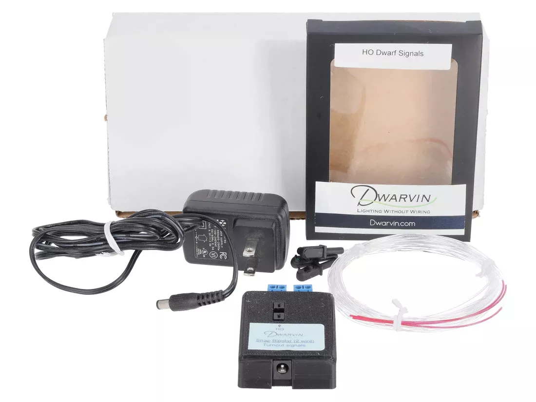Dwarvin DVTSB2-1 HO Scale Turnout Snap Bipolar 2 Wire 3 Dwarf Signals Kit