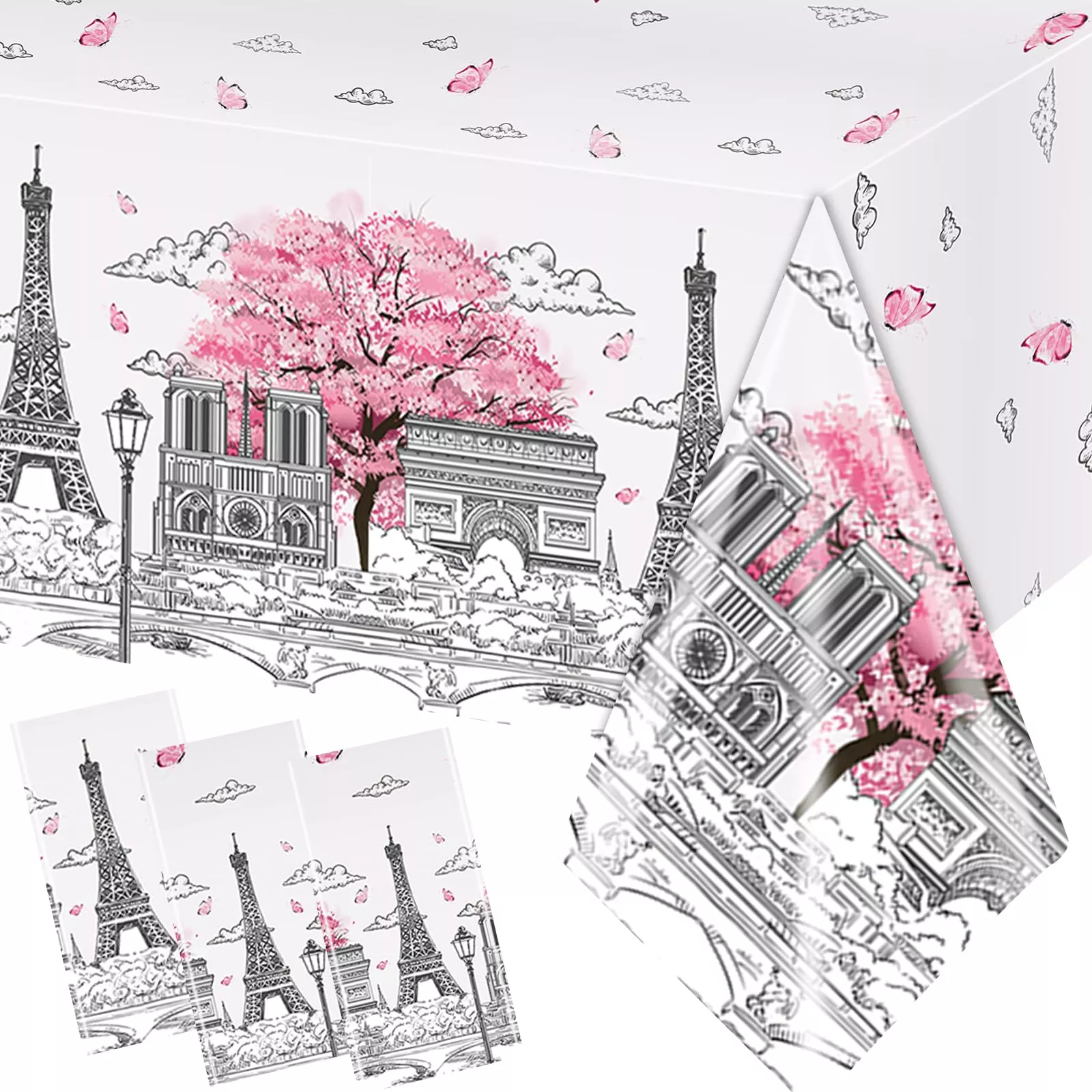 Dydamud Paris Table Covers 70.8x42.5inch 3pcs