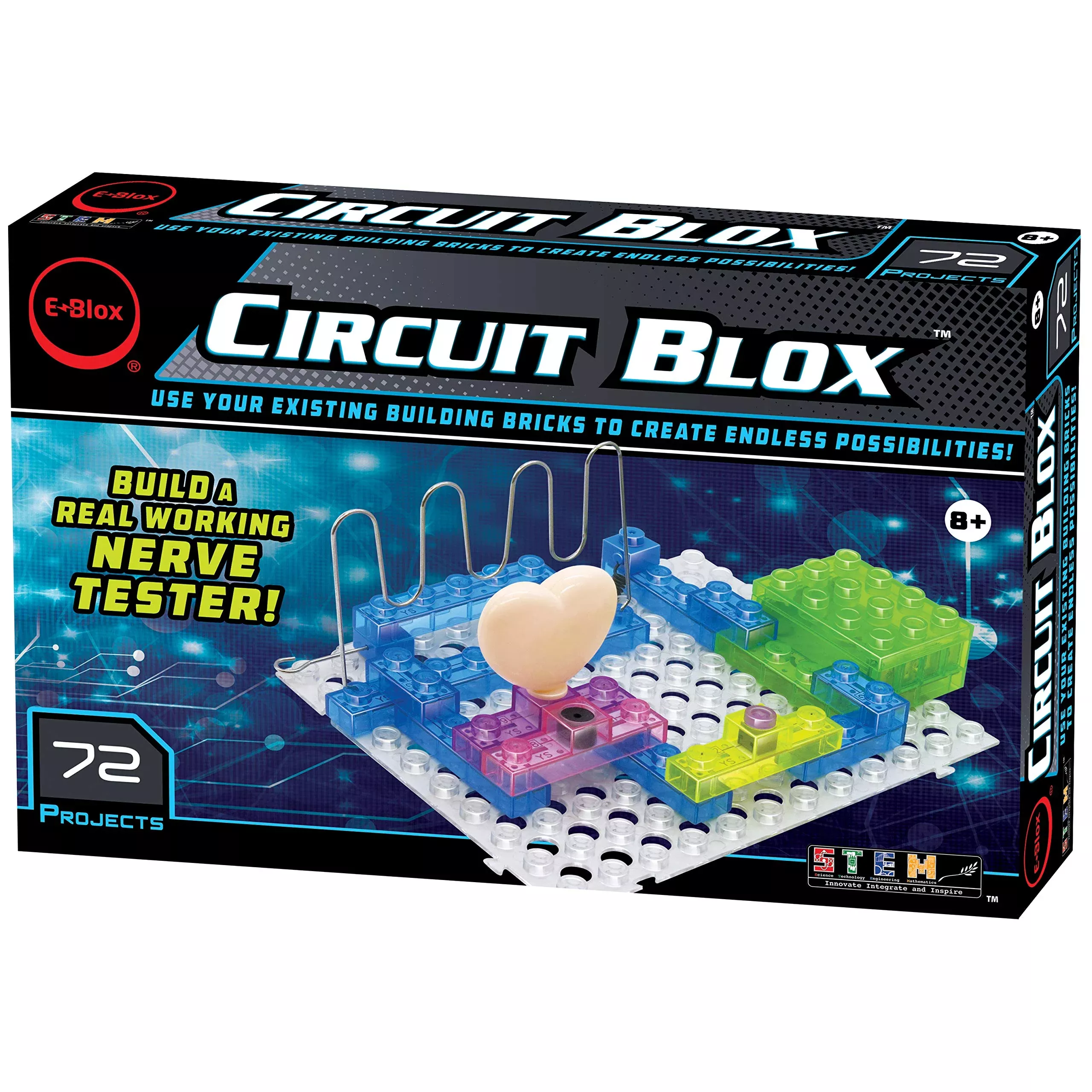 E-Blox Building Blocks Set - 72 Projects Circuit Board, 35 Pieces