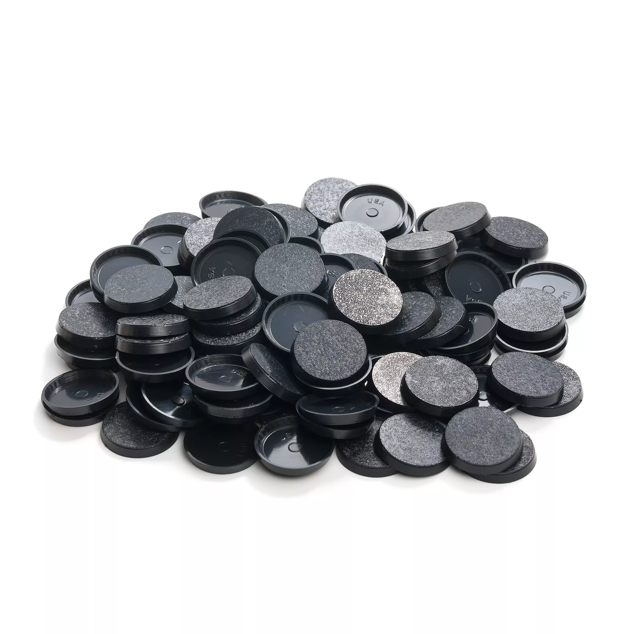 EasyPegs 25mm Modeling Bases Black 120 Pack for Miniatures