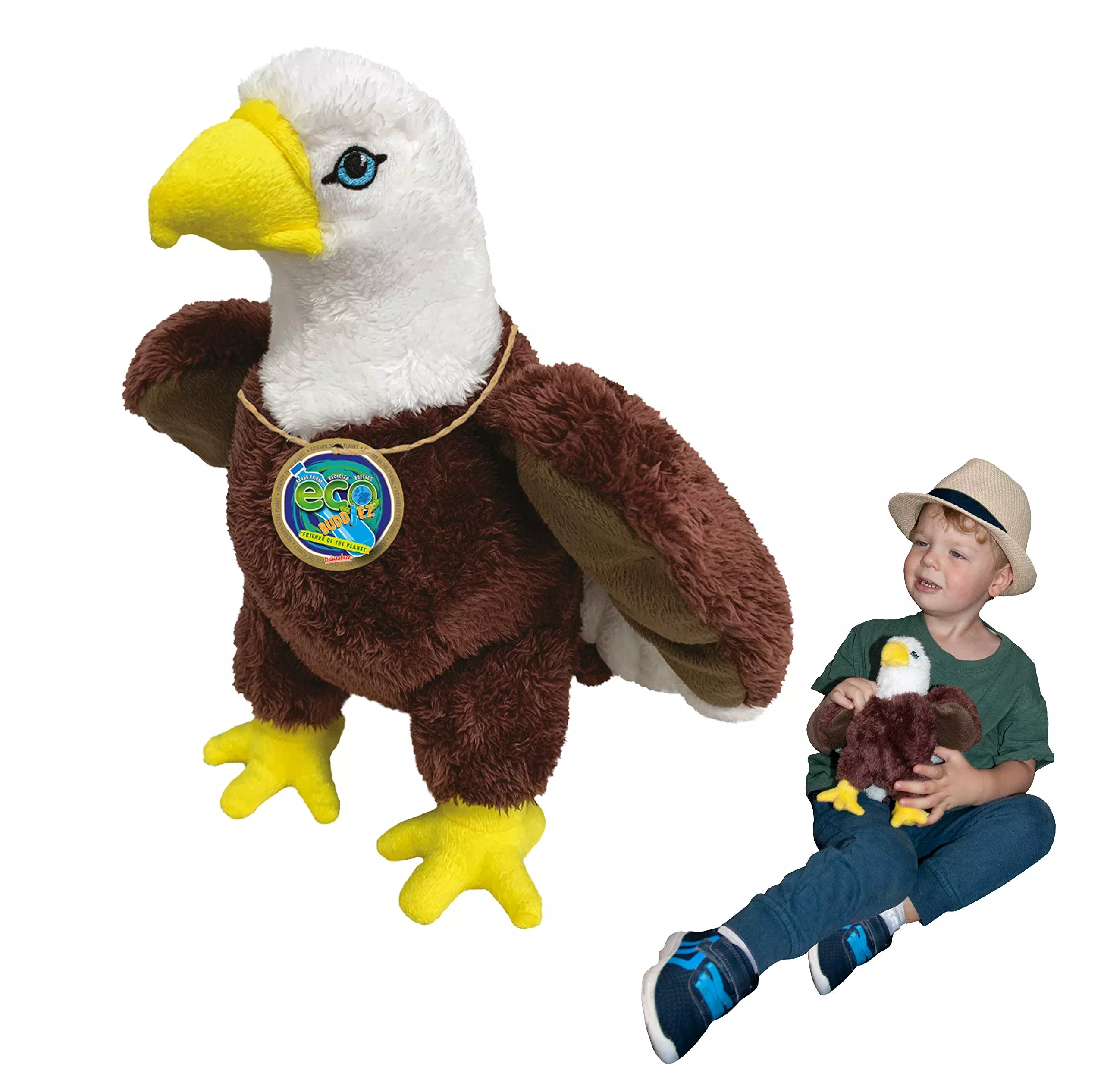 EcoBuddiez 12 Inch Eagle Plush Toy - Eco Friendly Stuffed Animal Made
