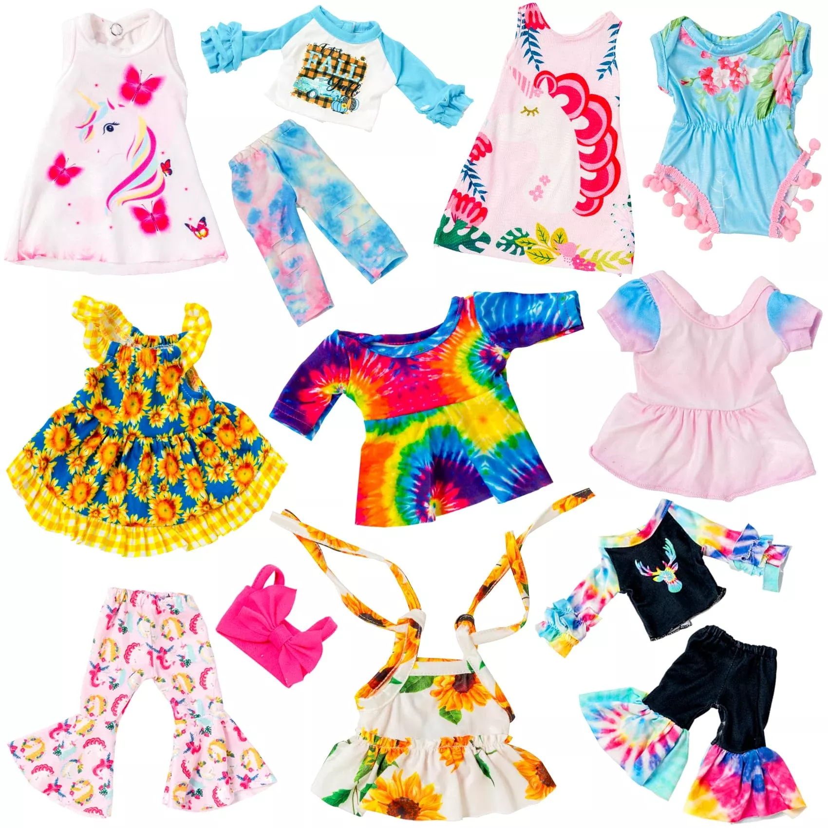 Ecorelf 10Pcs Alive Doll Baby Doll Clothes And Accessories - Including