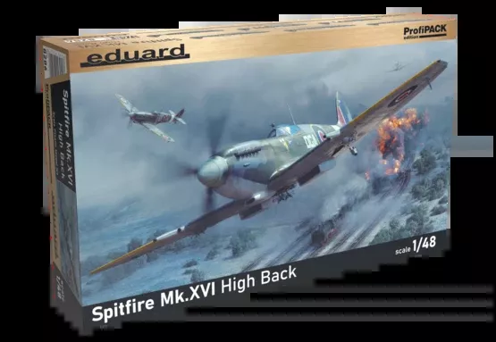 Eduard 8286 1/48 Spitfire Mk XVI High Back British Fighter Model Aircraft Kit