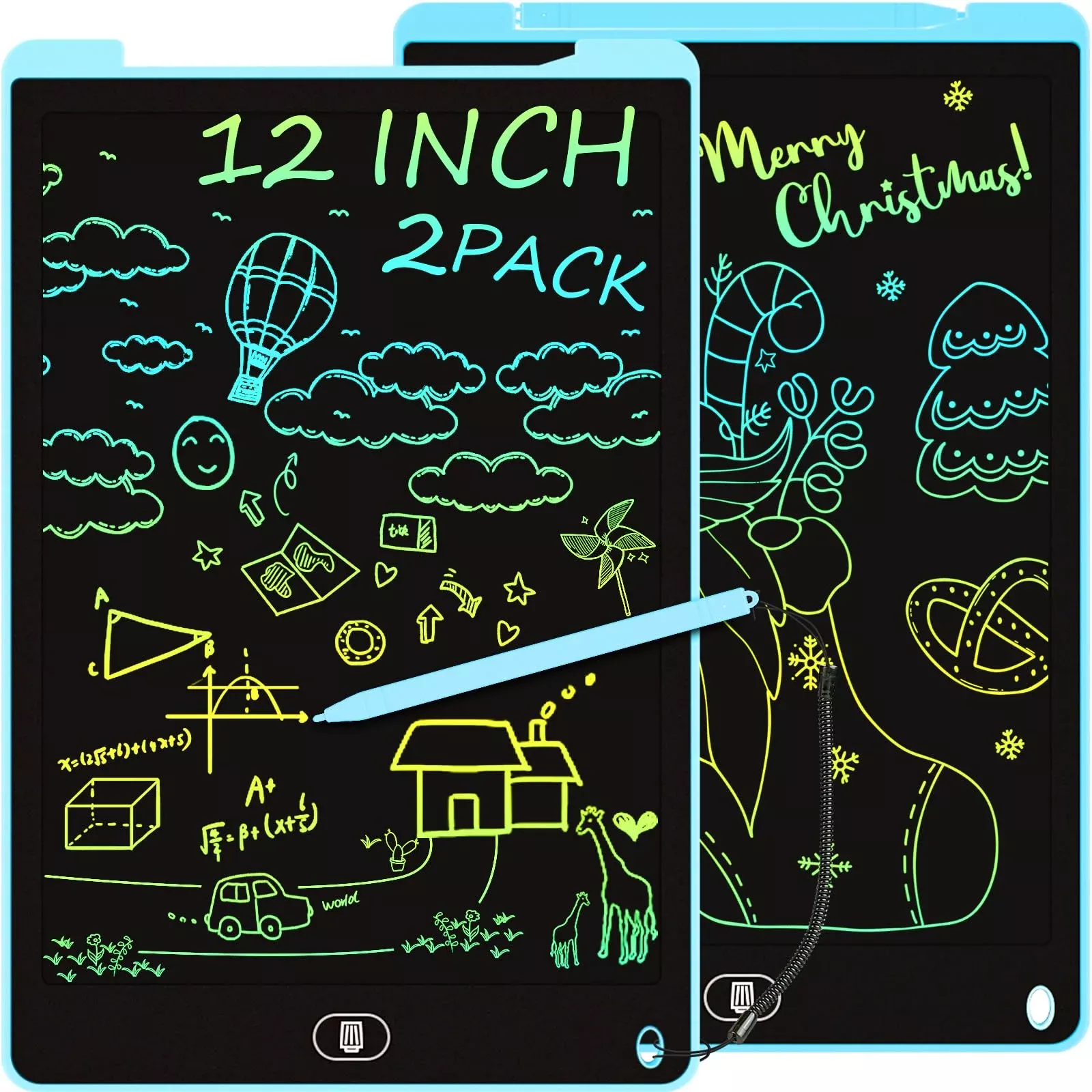 Electight LCD Writing Tablet 12 Inch Blue 2 Pack for Kids