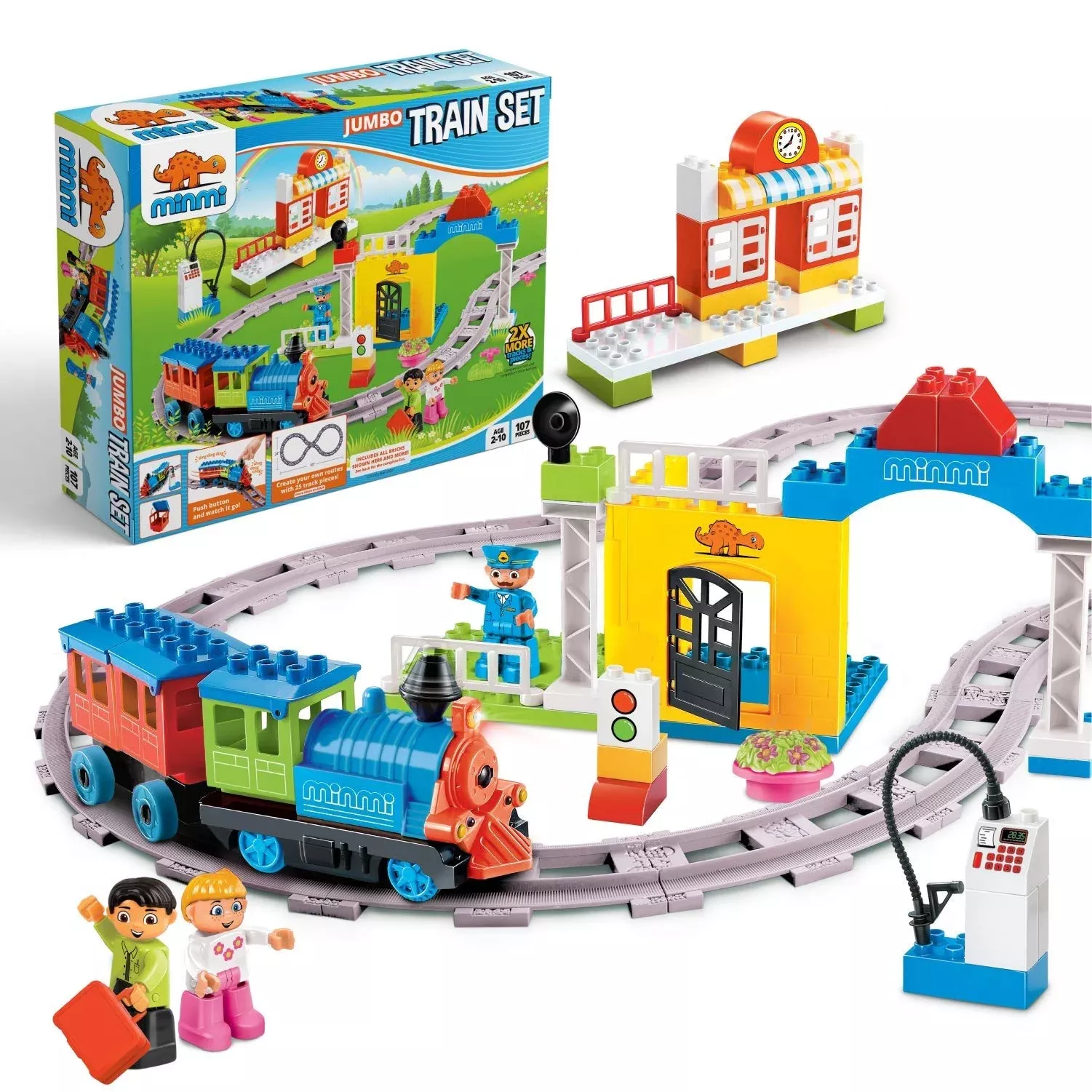Electric Train Set-Toddler Train Toy Figures & Playsets For Age 2-10Ye