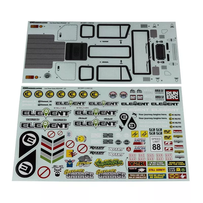 Element RC 42357 Decal Sheets for Enduro Zuul