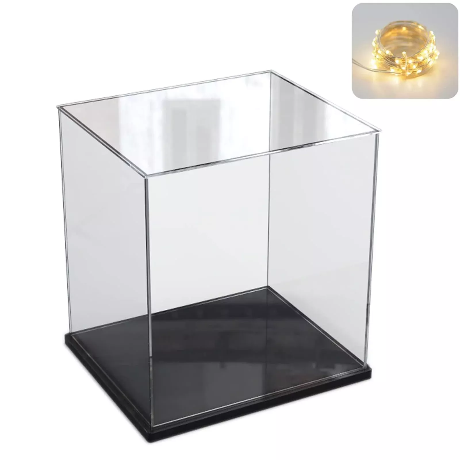 ELEpure Acrylic Display Case for LEGO Models, Black, 19.7"x11.8