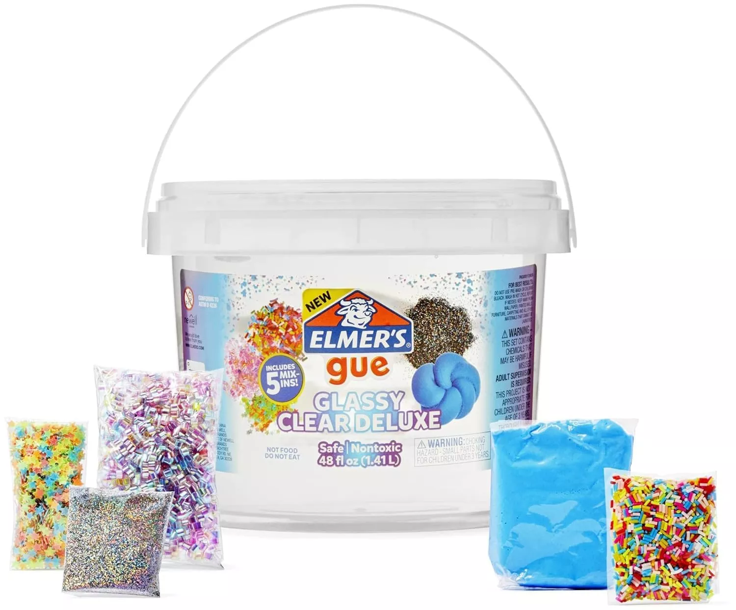 Elmer's Gue Clear Slime Bucket - 3 lb, Large, Includes Add-Ins
