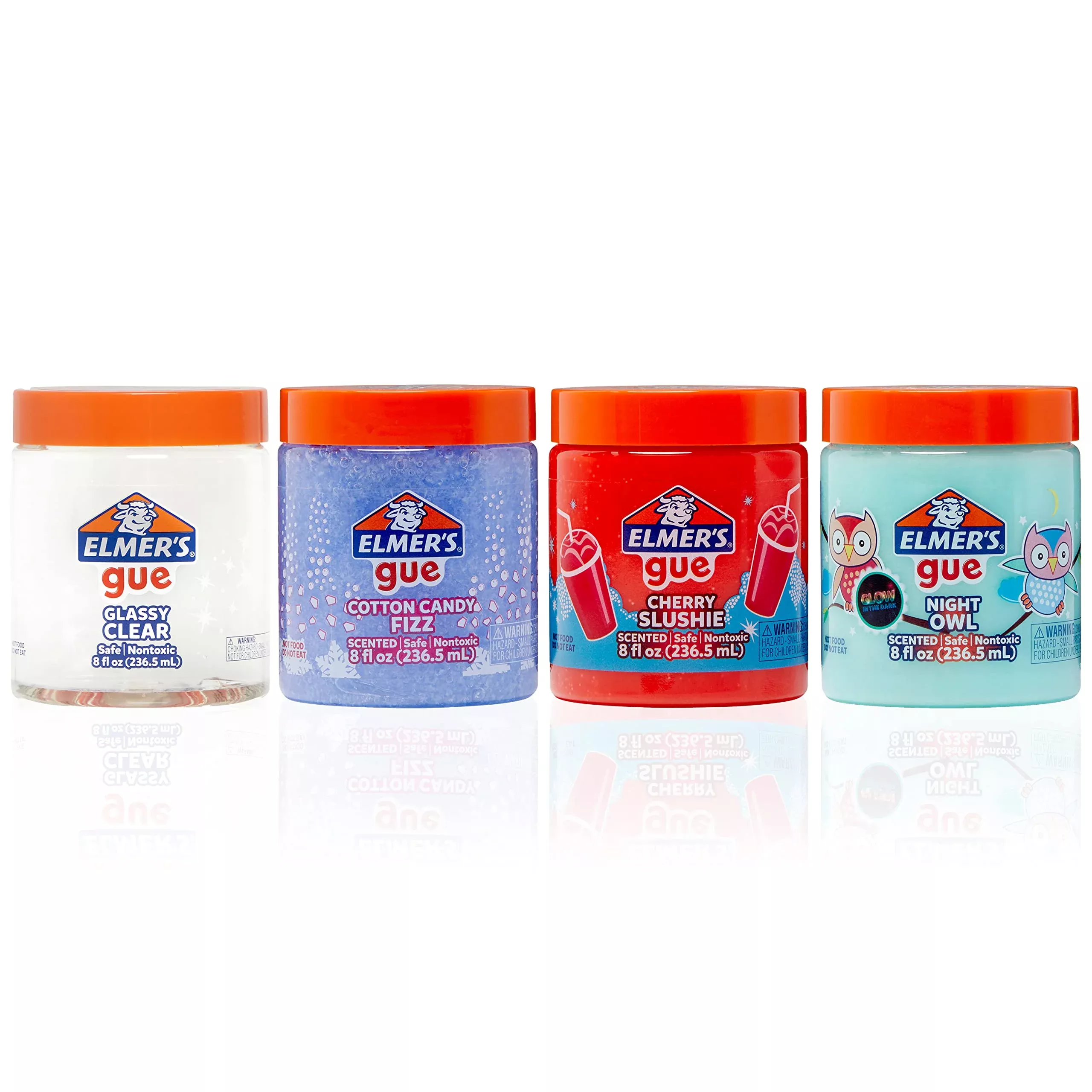 Elmer's Gue Premade Slime Variety Pack - Assorted Colors, 4 Jars